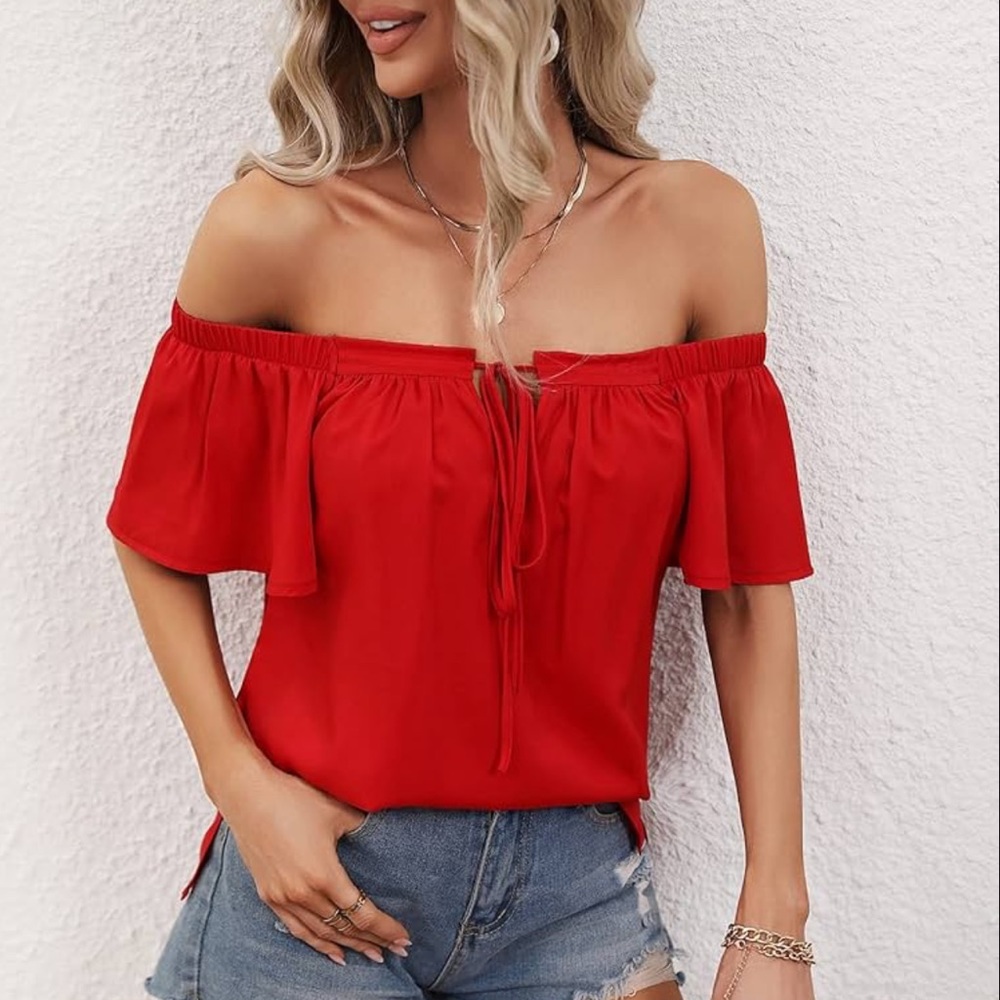 Express Red Knit Top Size XS